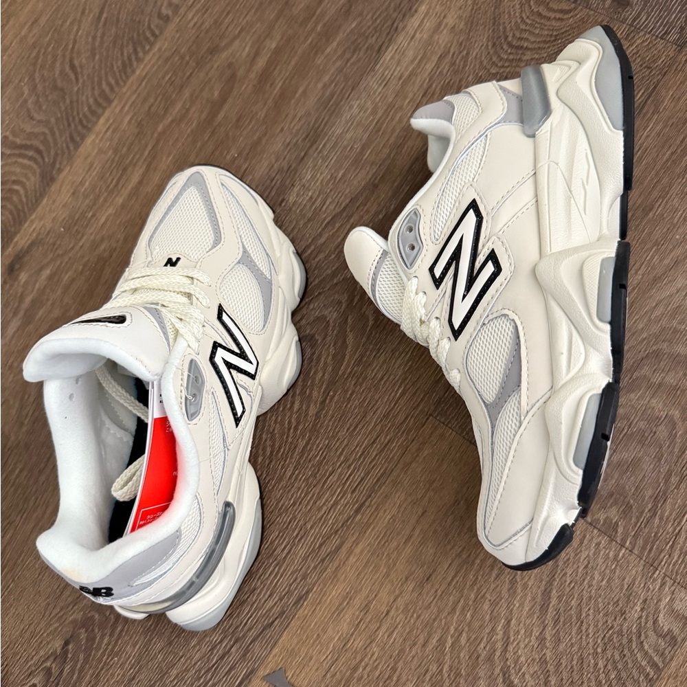 New Balance Off-White and Light Gray Sneakers